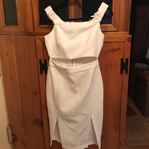 Endless Rose white crop top midi dress, size S